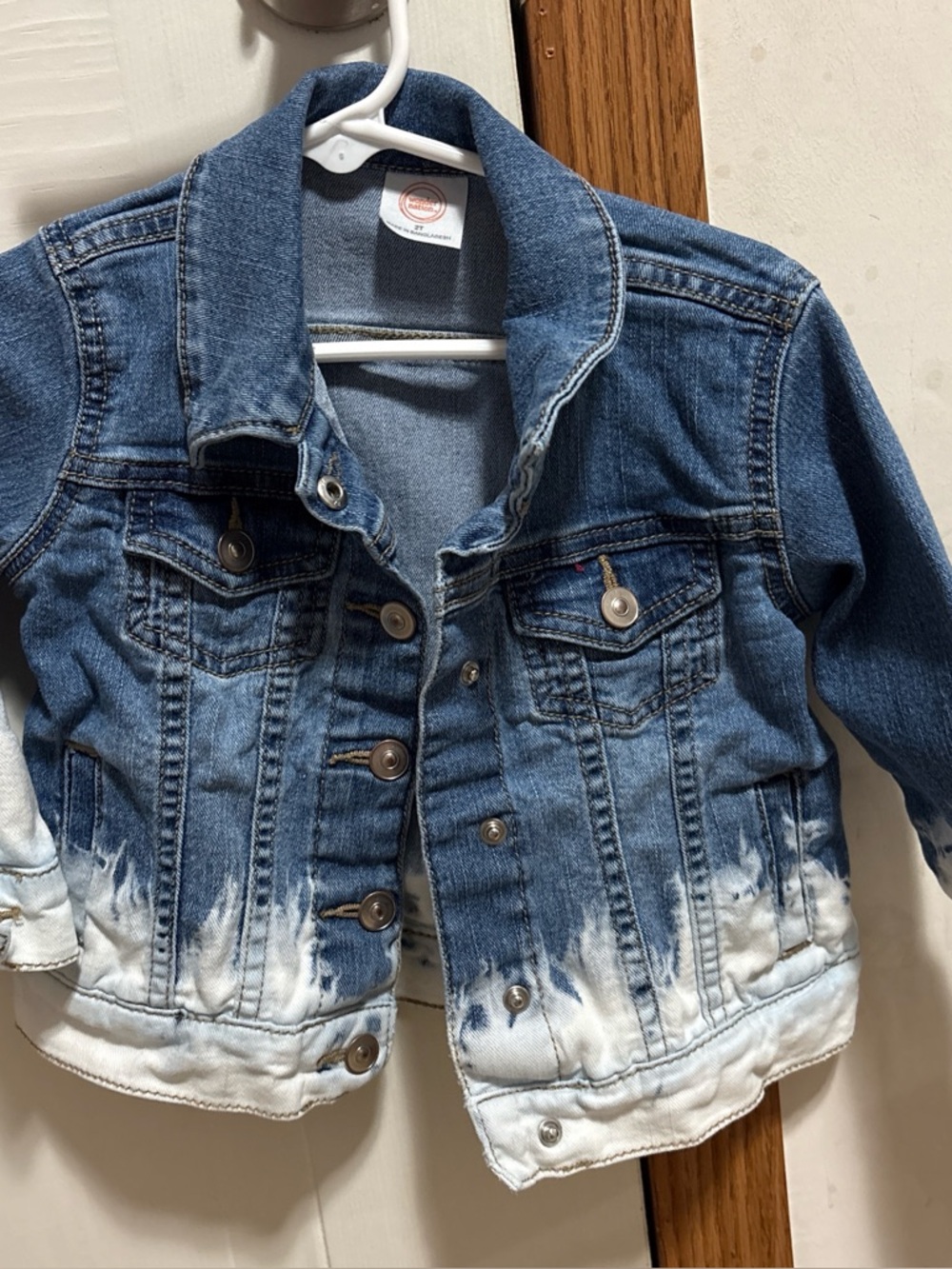 wonder nation Blue & White Dip-Dye Denim Jacket
